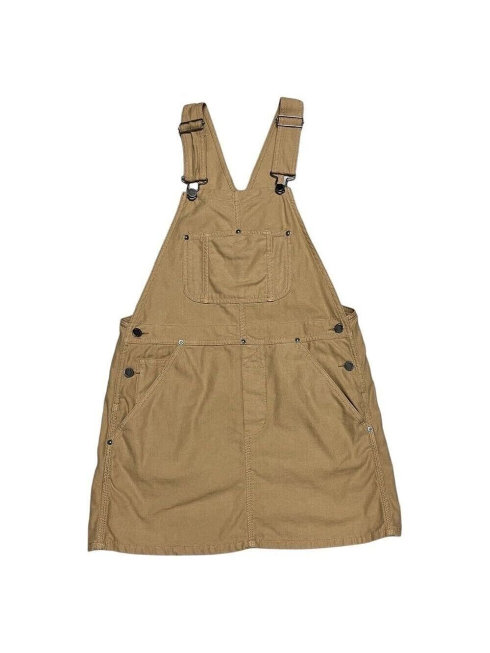 TNA Aritzia Brown Tan Overalls Cute Womens Dress Skirt Small